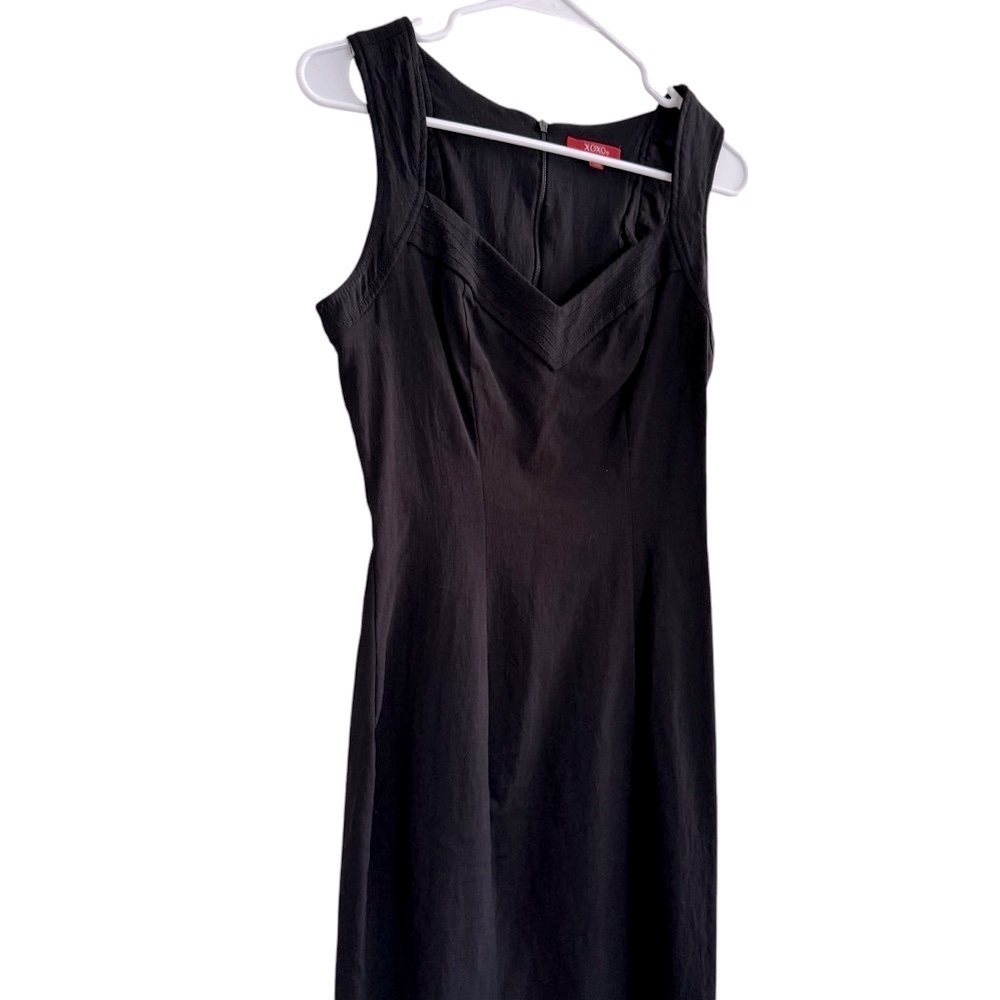XOXO Black Tank Dress Straight Sheath Slip Sleeveless Sz Junior 9/10 - Picture 2 of 8